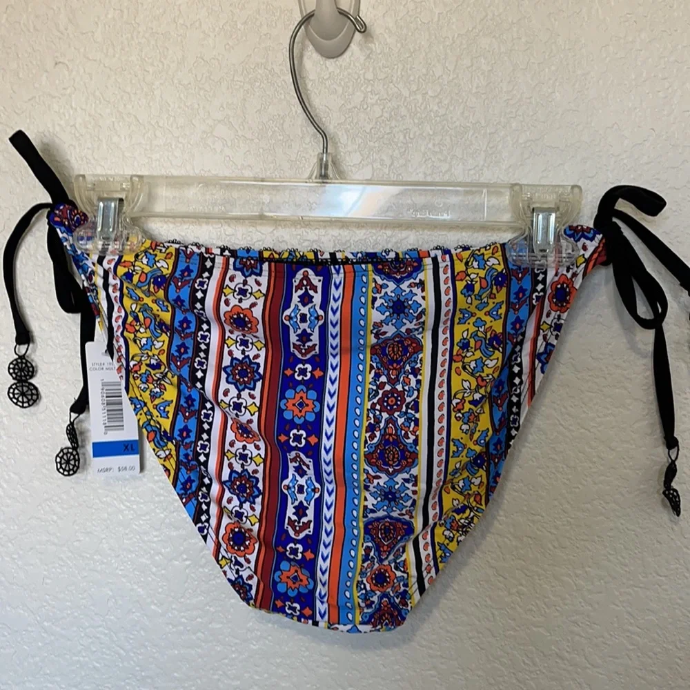 STUDIO ANNE COLE boho morocco MULTICOLOR bikini SIZE XL